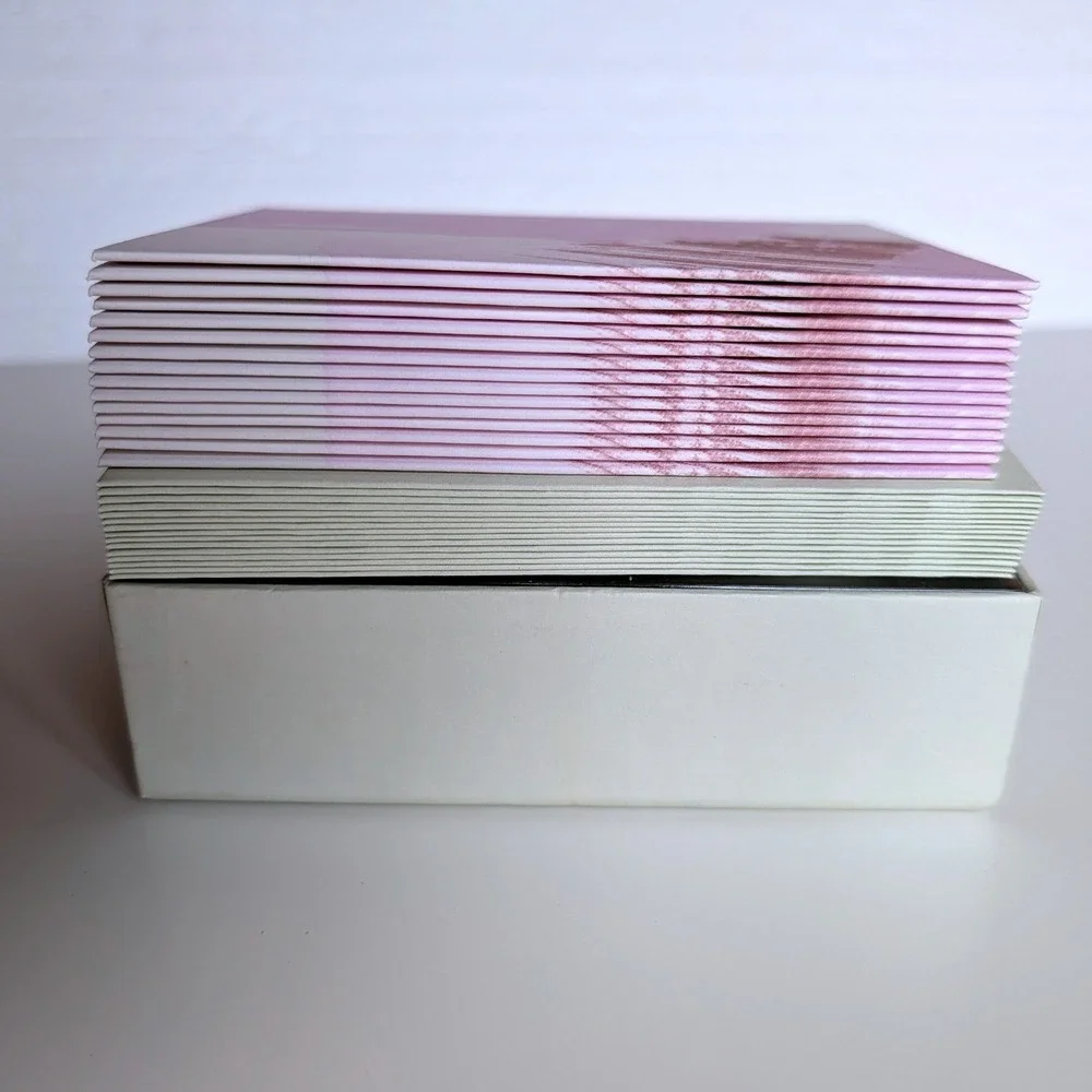 Anthropologie Monogram Letter H Pink Stationery Folded Note Cards with Envelopes